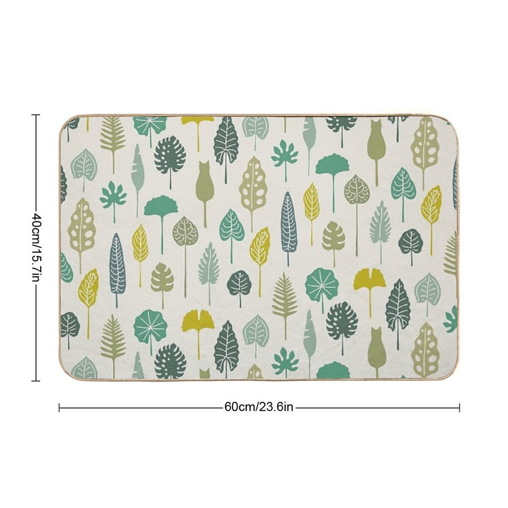 Cat And Plant 49  Eco-Friendly Bath Mat