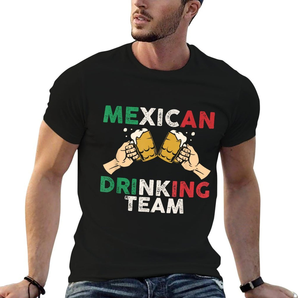 Cheers Mexican Drinking Team Funny Mexico Beer Mugs  Moisture-wicking T-Shirt