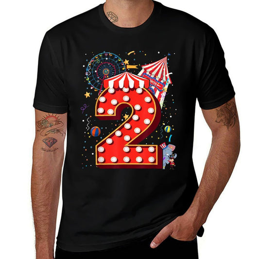 2 Year Old Circus Top Birthday Carnival 2nd Party Toddler  Odor-resistant T-Shirt
