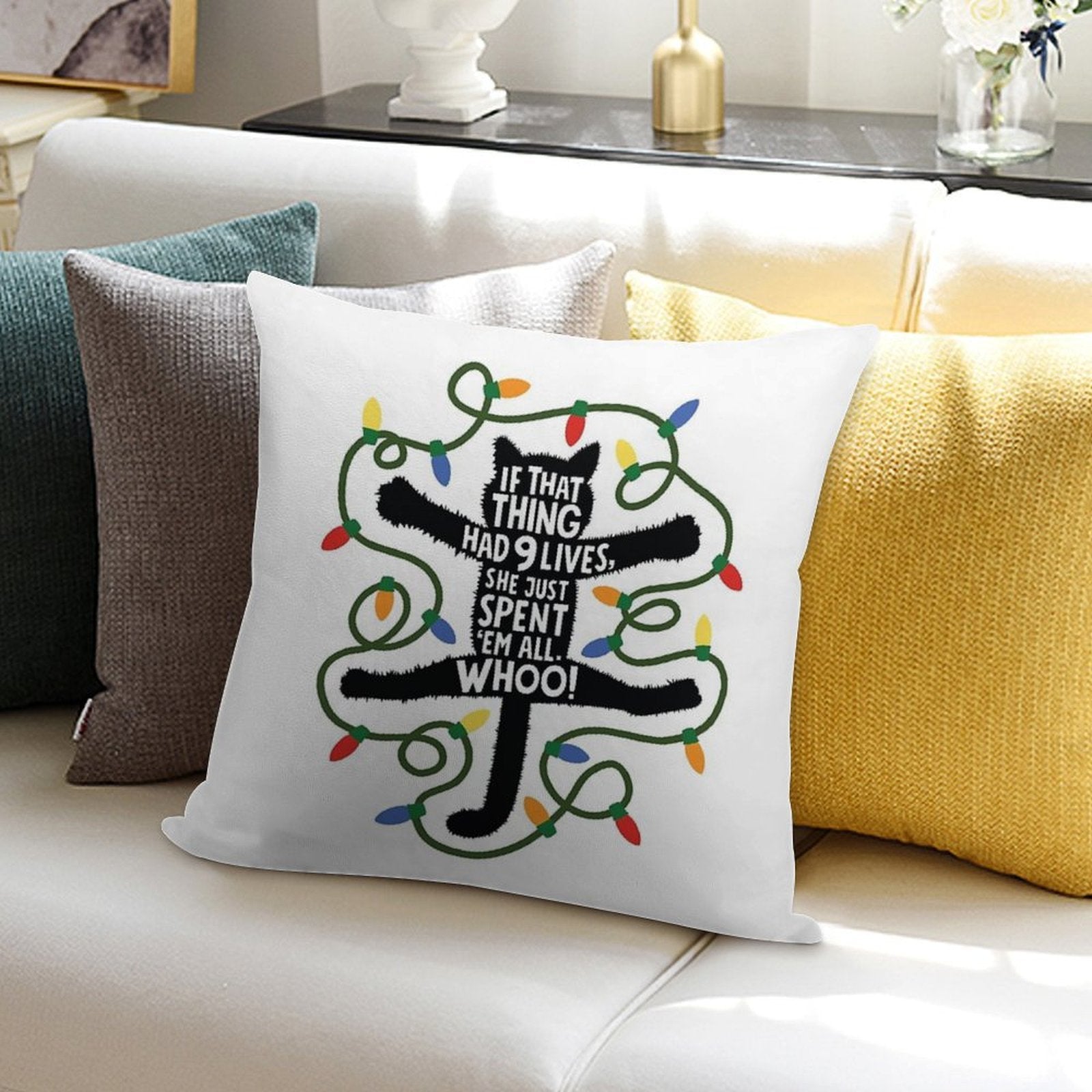 Fried Cat Soft Multiple Sizes Throw Pillow