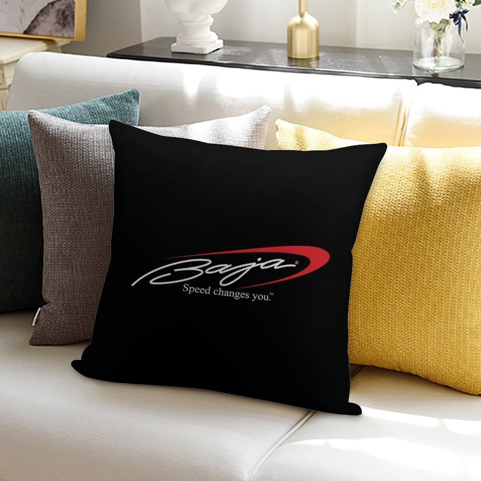 BAJA POWER BOATS Pocket Soft High-Density Material Throw Pillow
