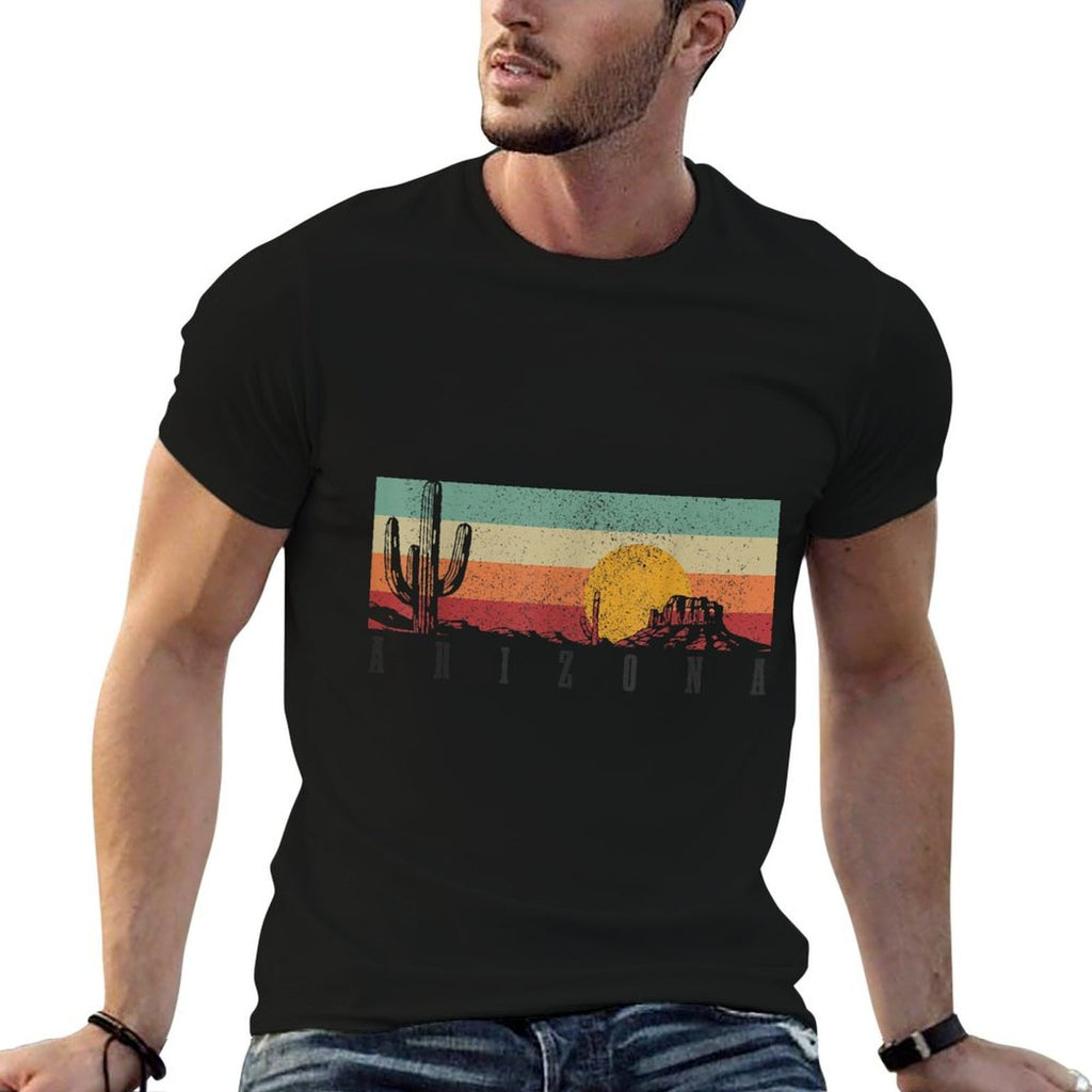 Arizona Vintage Cactus Desert Landscape Pride Souvenir  Stretchy T-Shirt