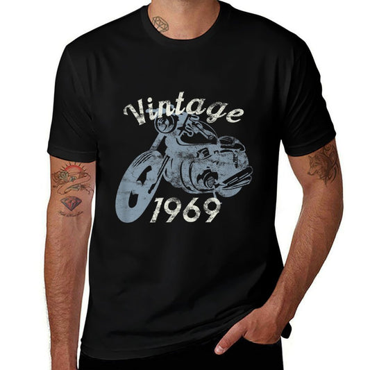 Vintage Motorcycle 1969 50th Birthday  Lightweight T-Shirt