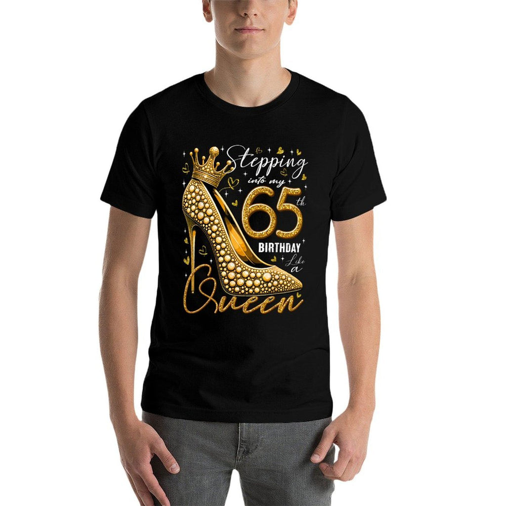 65 Year Old Gifts High Heels Stepping Into My 65th Birthday  Trendy Pattern T-Shirt
