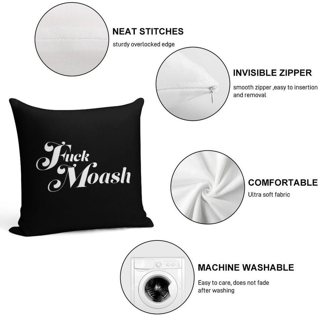 Fuck Moash Soft Short Plush Fabric Throw Pillow