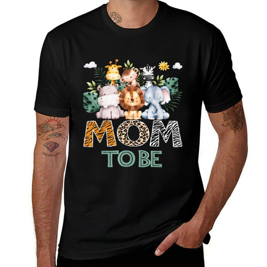 Soon To Be Mom Jungle Animal Safari Gender Reveal  Durable T-Shirt