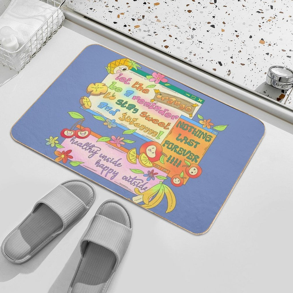 Fruity Positivity  Dirt-Trapping Bath Mat