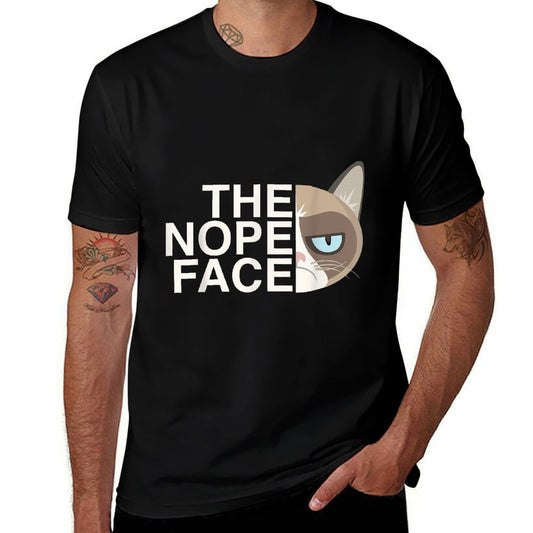 The Nope Face  Funny Lazy Cat Joke for Men  Women  Classic T-Shirt