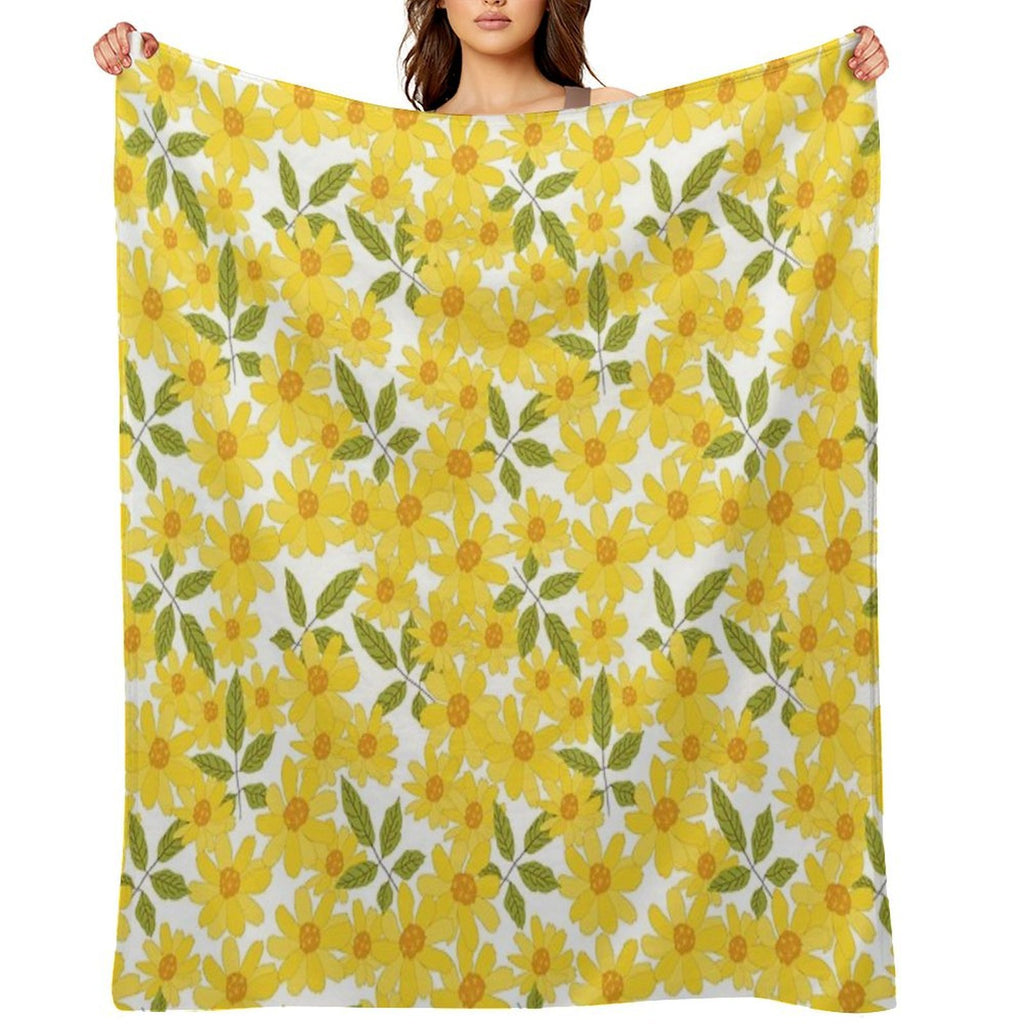 Yellow Zinnias All-season Throw Blanket