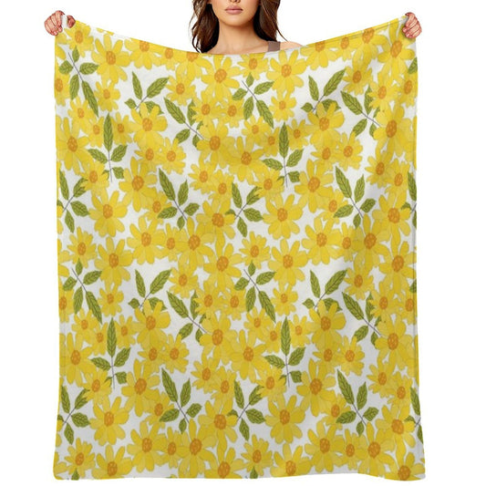 Yellow Zinnias All-season Throw Blanket