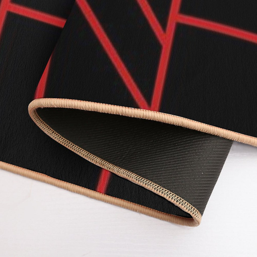 Fish in Red Lines  Eco-Friendly Bath Mat