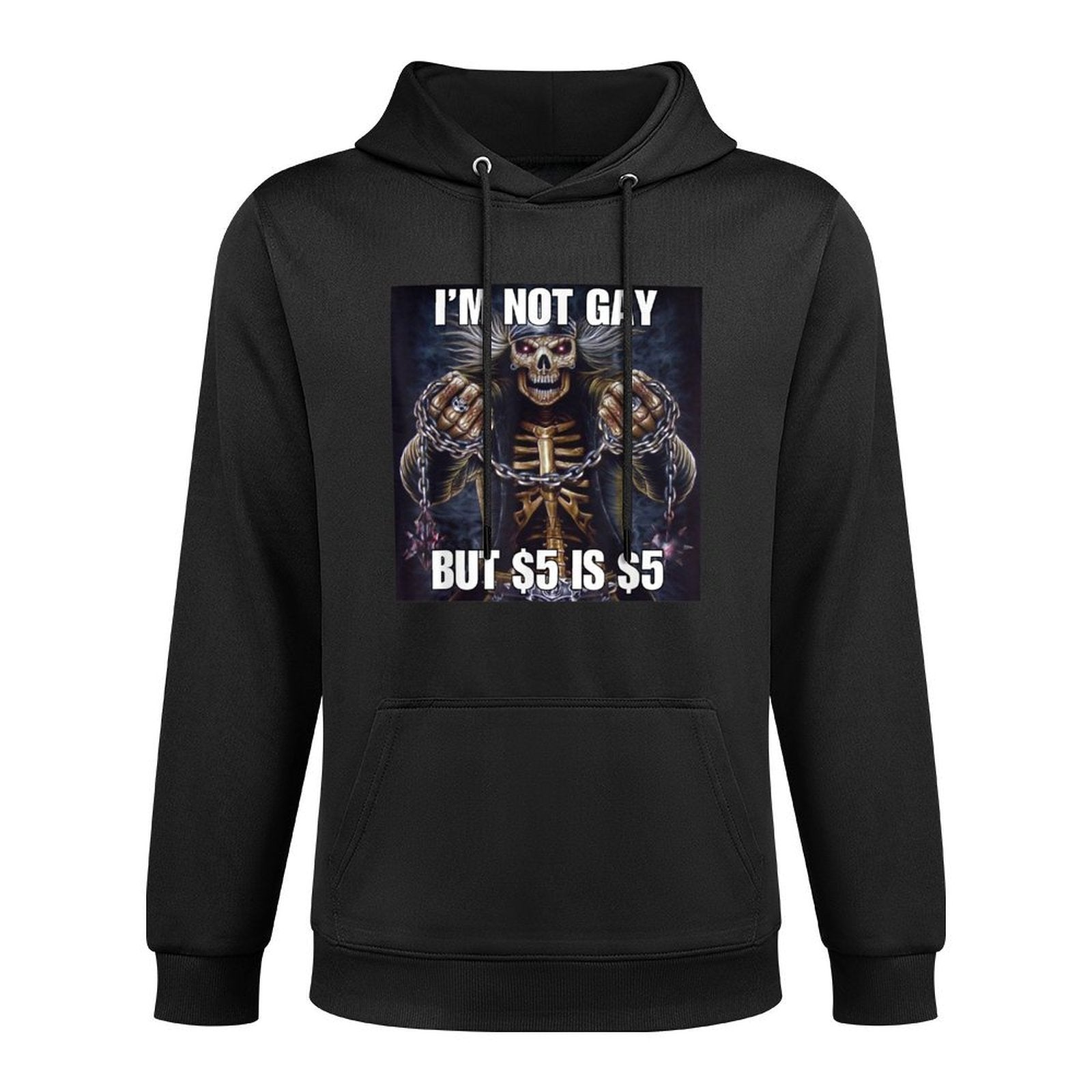 Homosexual Tendencies Gay Funny Cringe Hard Skeleton Meme Kangaroo Pocket Hoodie
