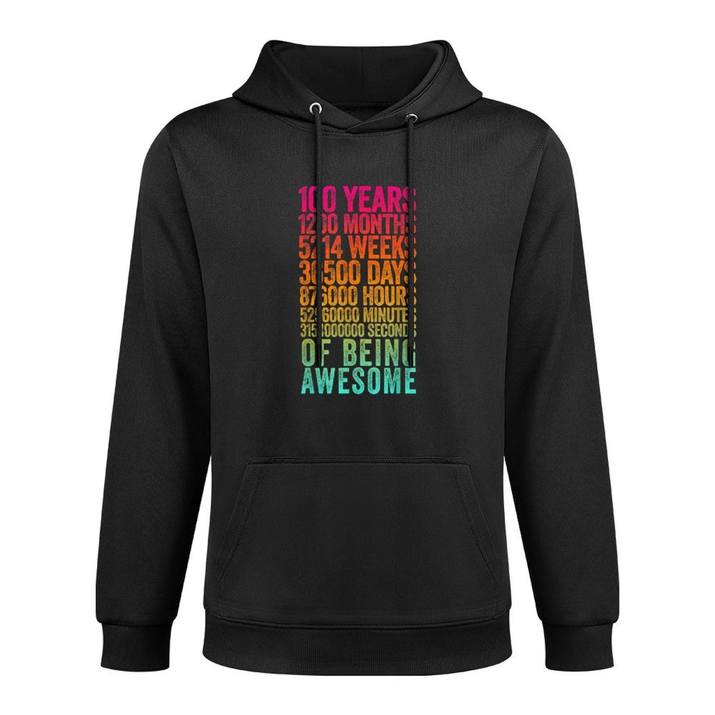 Funny 100th Birthday Old Meter Funny 100 Year Old Gift Breathable Fabric Hoodie