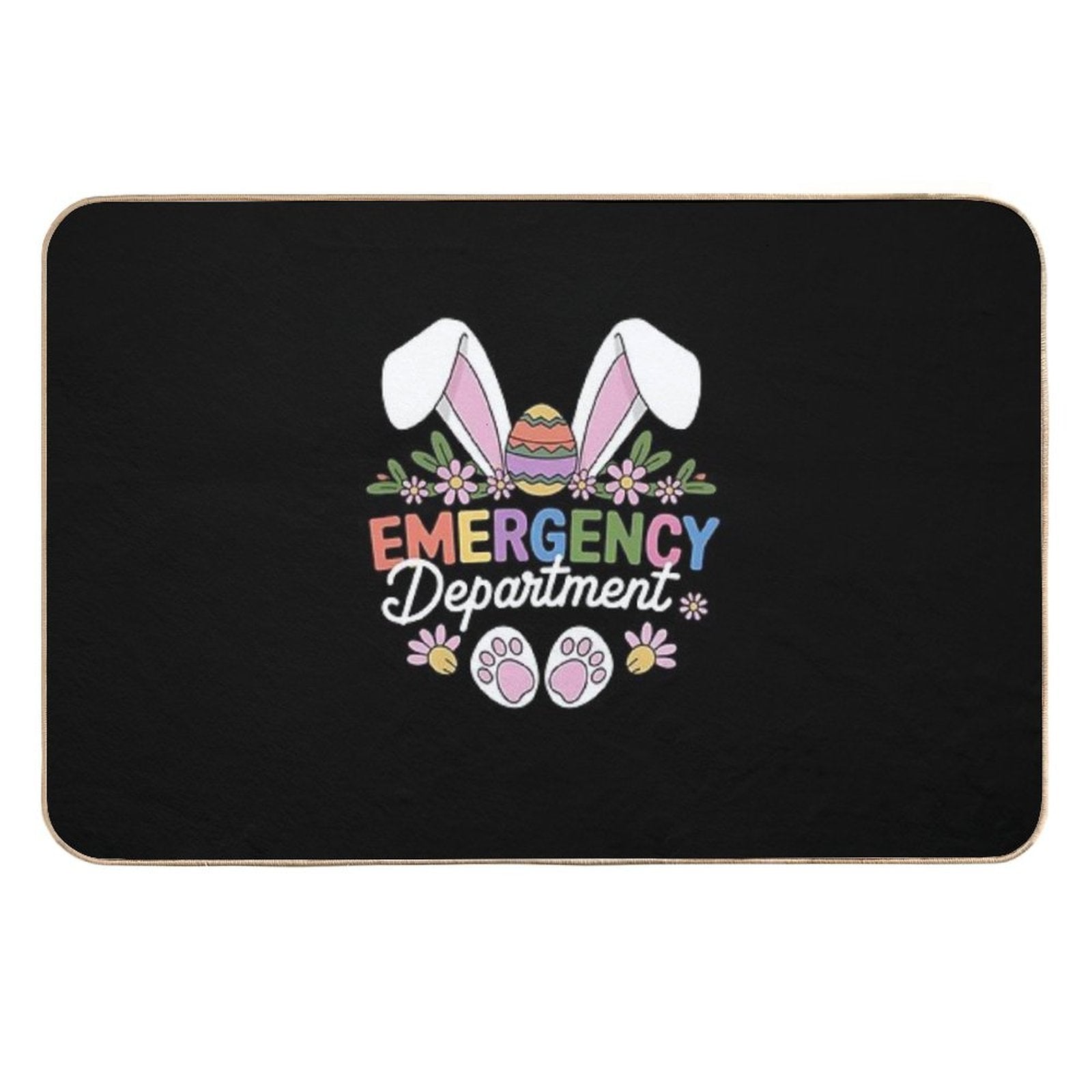 Emergency Department Easter Bunny  Stain-Proof Bath Mat