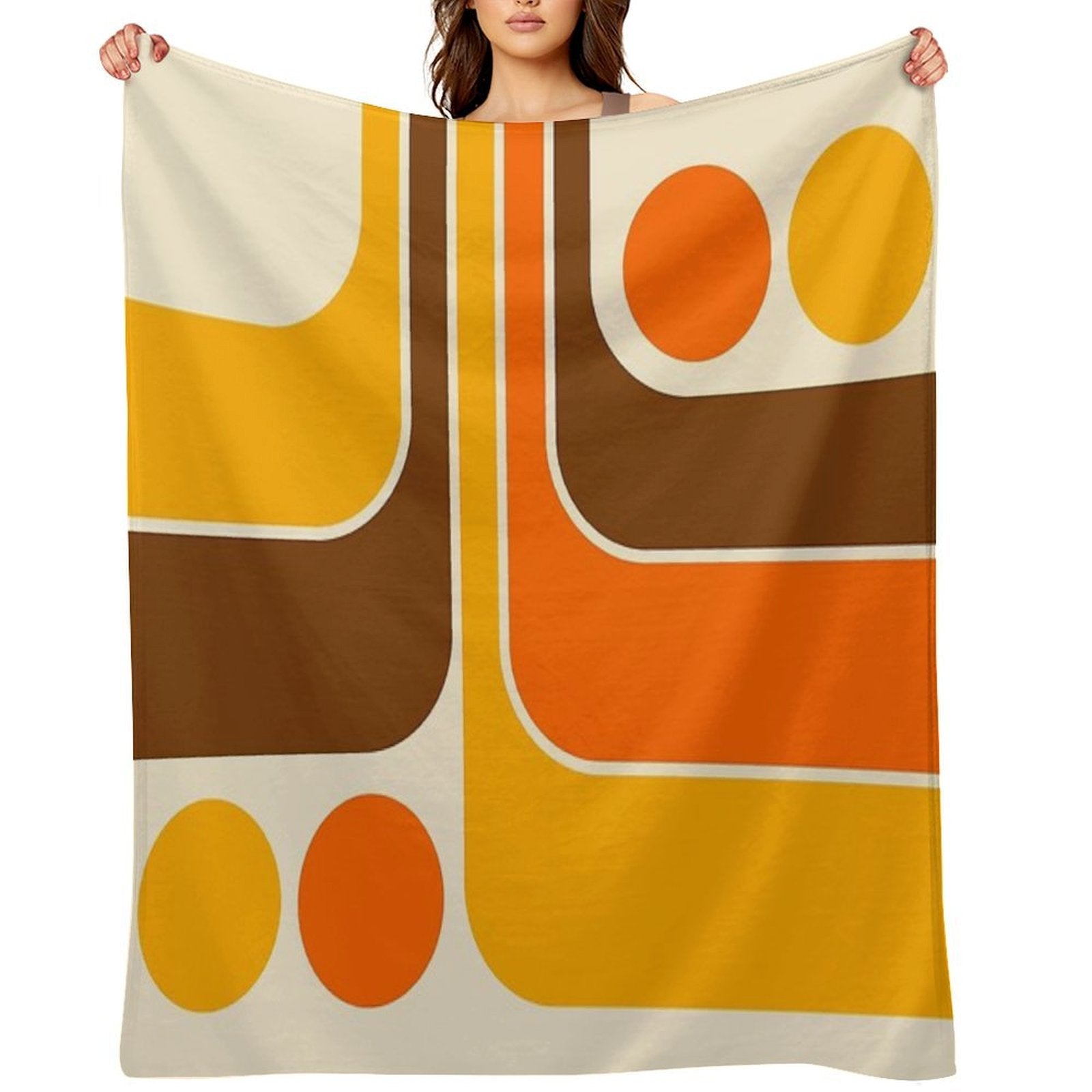 Retro Geometric Design 624 Versatility Throw Blanket