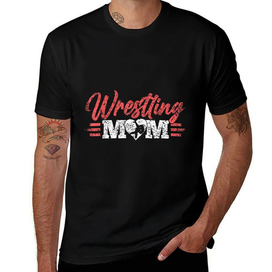 Wrestling Mom Martial Arts Wrestler Wrestle Hobby Mother  Rolled Sleeves T-Shirt