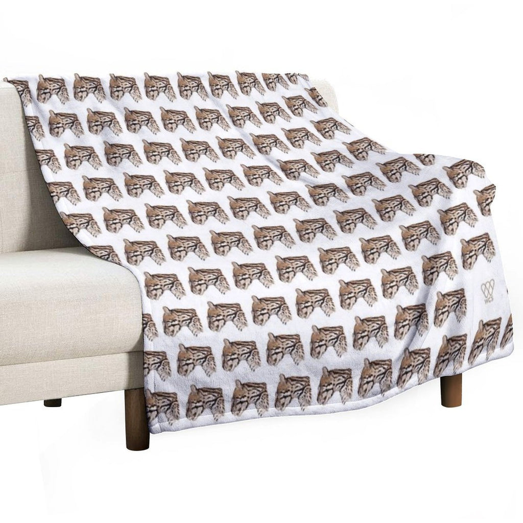Margay Cat Plush Throw Blanket