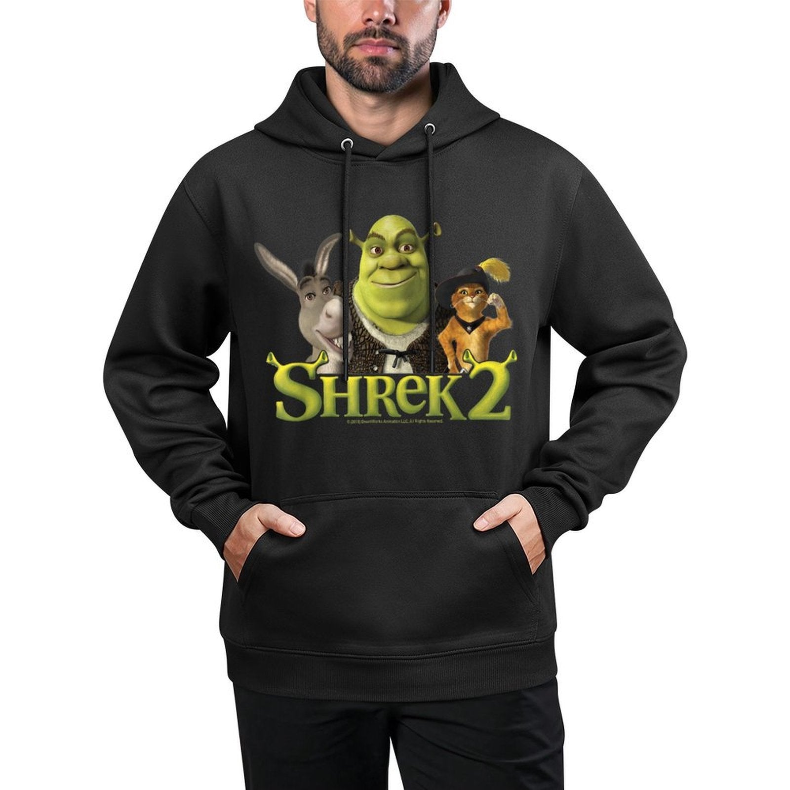 Shrek 2 Donkey & Puss In Boots Best Friends Durable Construction Hoodie