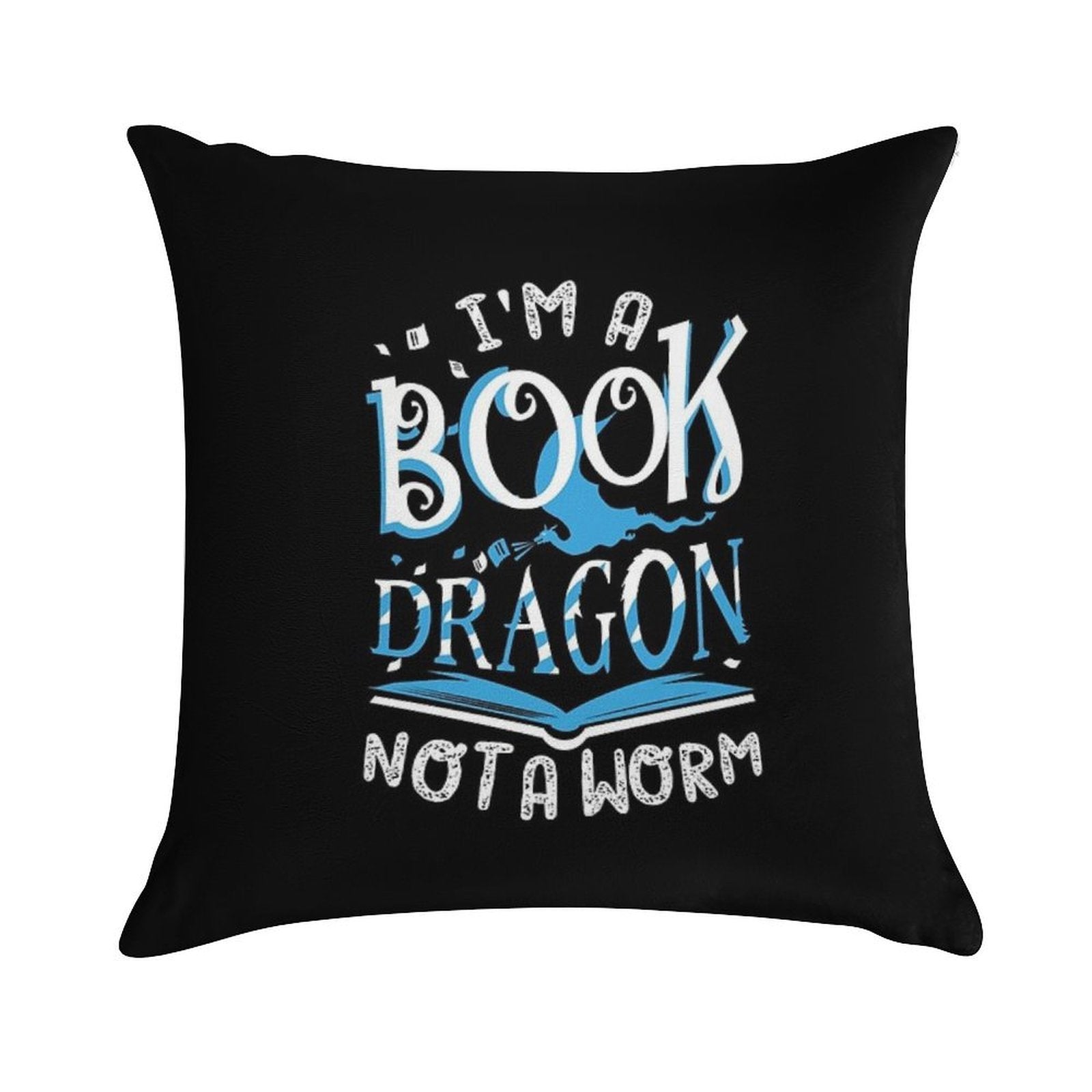 Book Dragon Soft Ultra-Soft Texture Throw Pillow