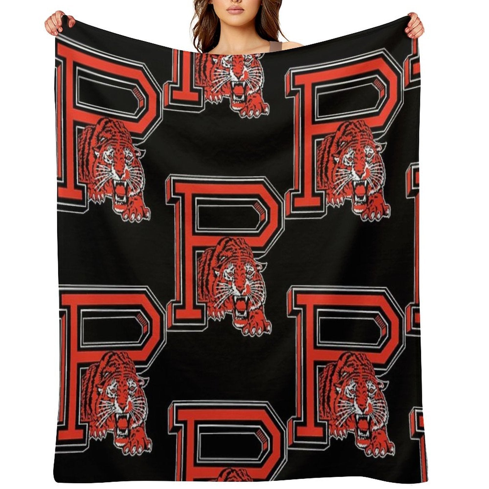 Vintage Princeton BIG P Tiger Mascot Premium Throw Blanket
