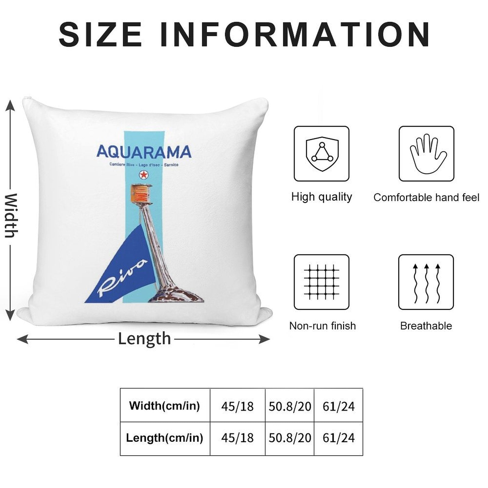 Riva Aquarama Italy Runabout Classic Yacht Soft Fade-Resistant Throw Pillow