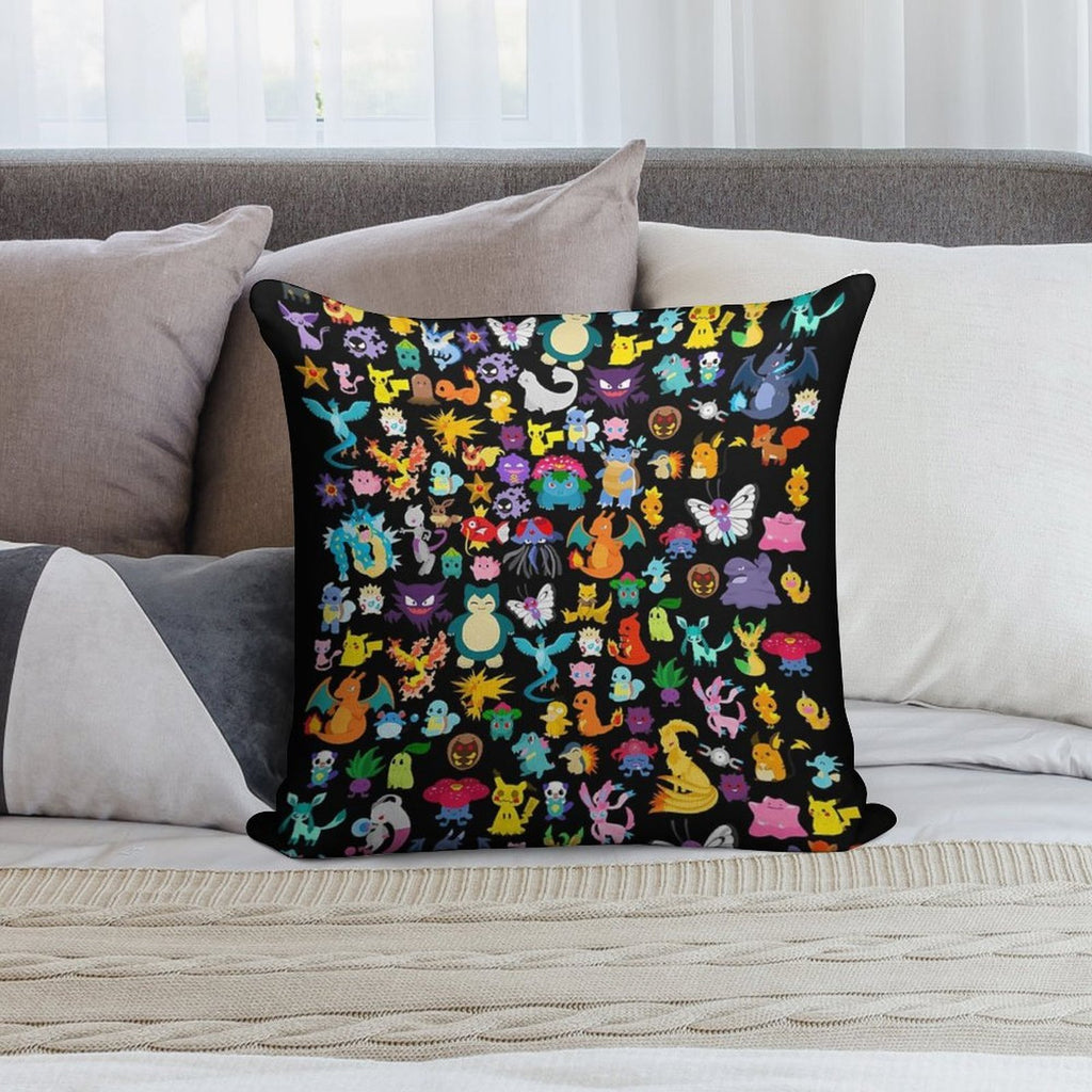 Poke Collection Soft Bedroom Essential Throw Pillow