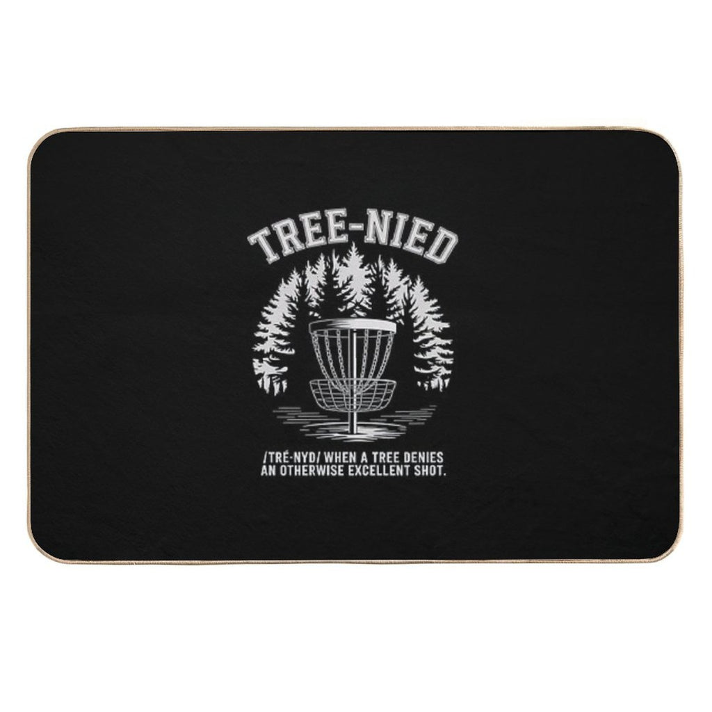 Disc Golf - Funny Stupid Tree Tree-nied IV  Slip-Resistant Bath Mat