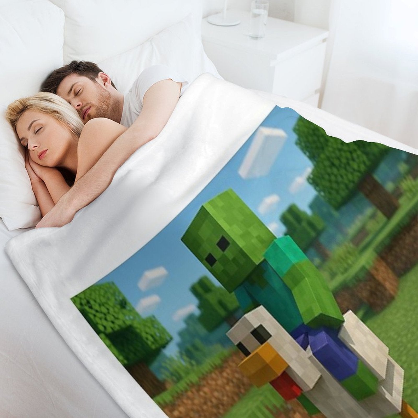 Chicken Jockey Minecraft Quick-dry Throw Blanket