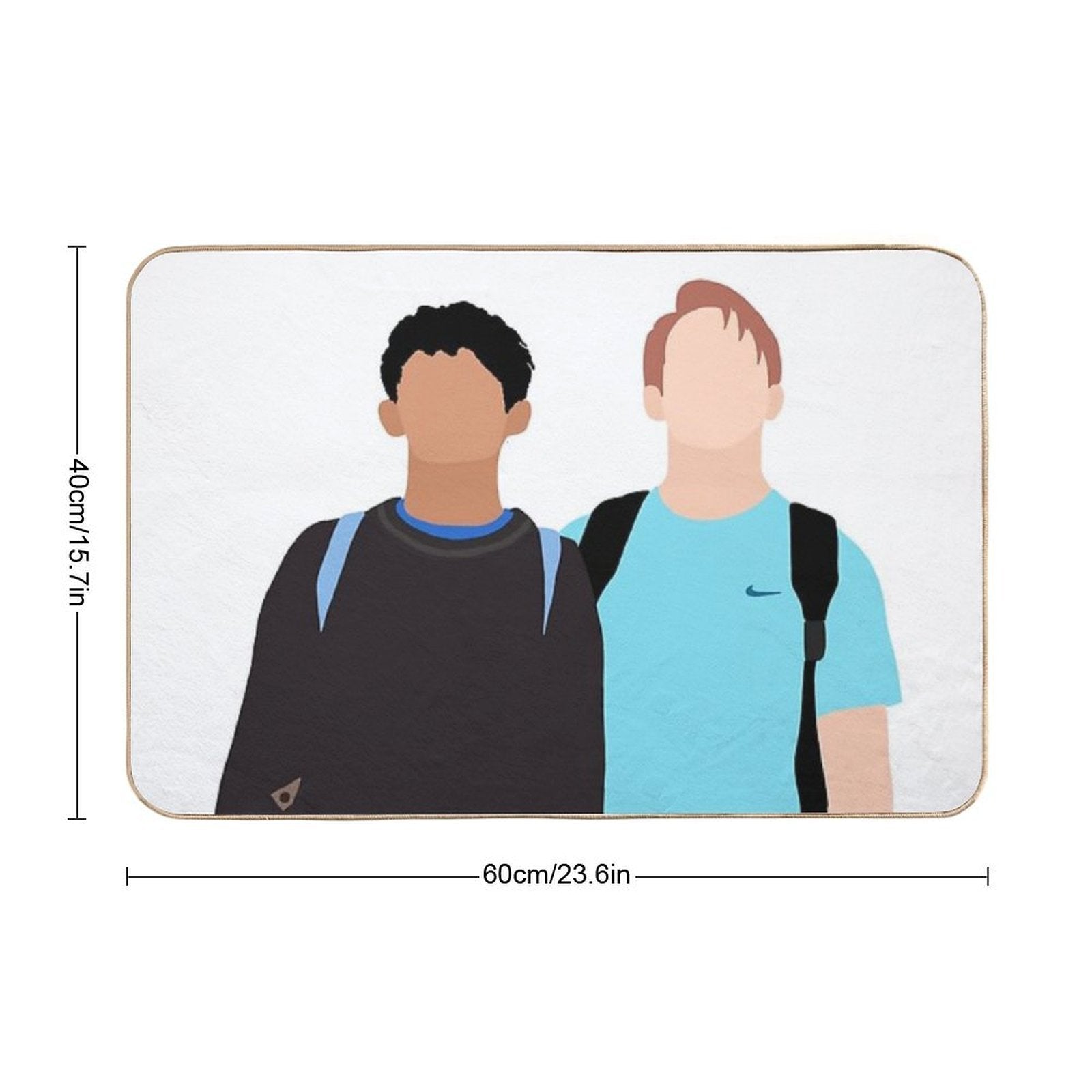Heartstopper - Nick And Charlie  Odorless Bath Mat