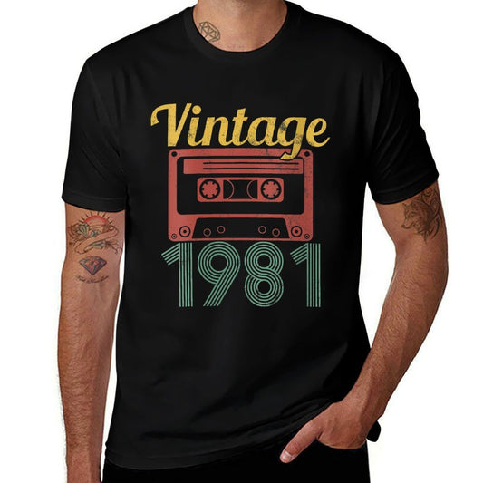 Womens 40th Birthday Gift Retro Cassette 40 Years Vintage 1981  Odor-resistant T-Shirt