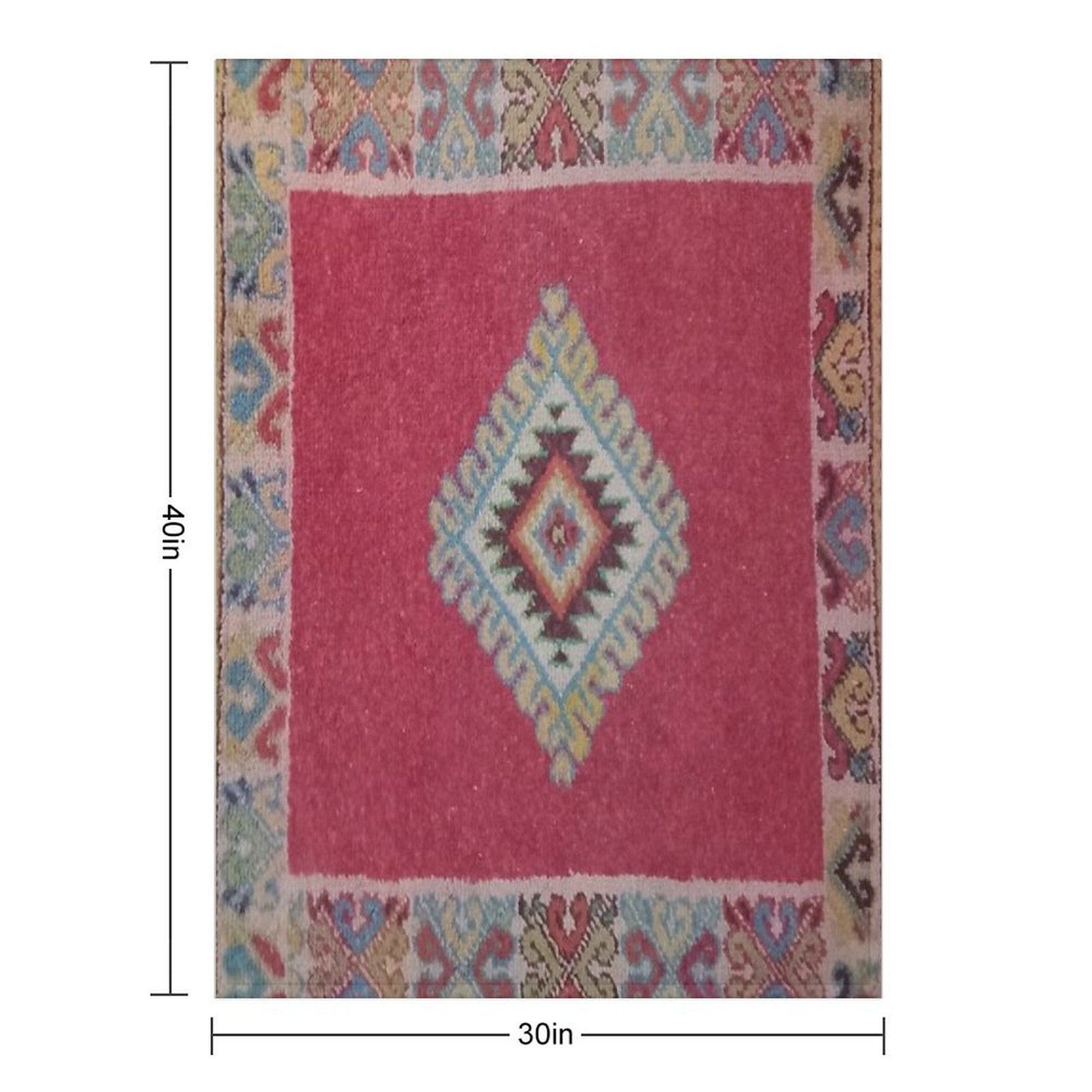 Vintage Moroccan Turkish Rug-Kelim Ethnic Woven Aztec Oriental  Carpet Eco-conscious Throw Blanket