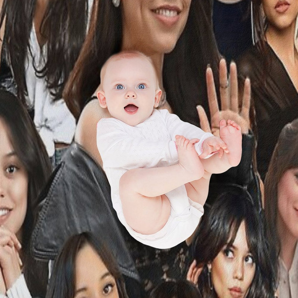 HIGH QUALITY Jenna Ortega Photo Collage Shrink-resistant Throw Blanket