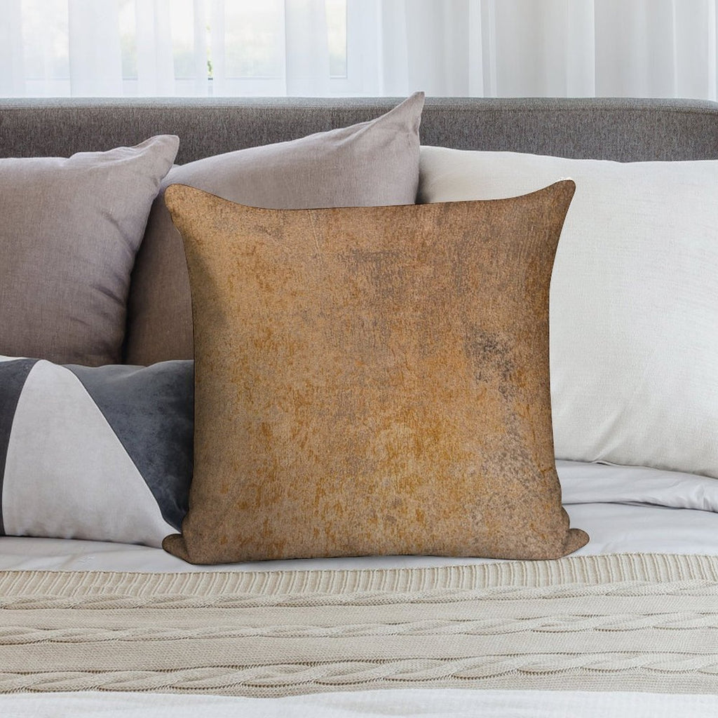 Grunge Metal Texture Soft Reinforced Edging Throw Pillow