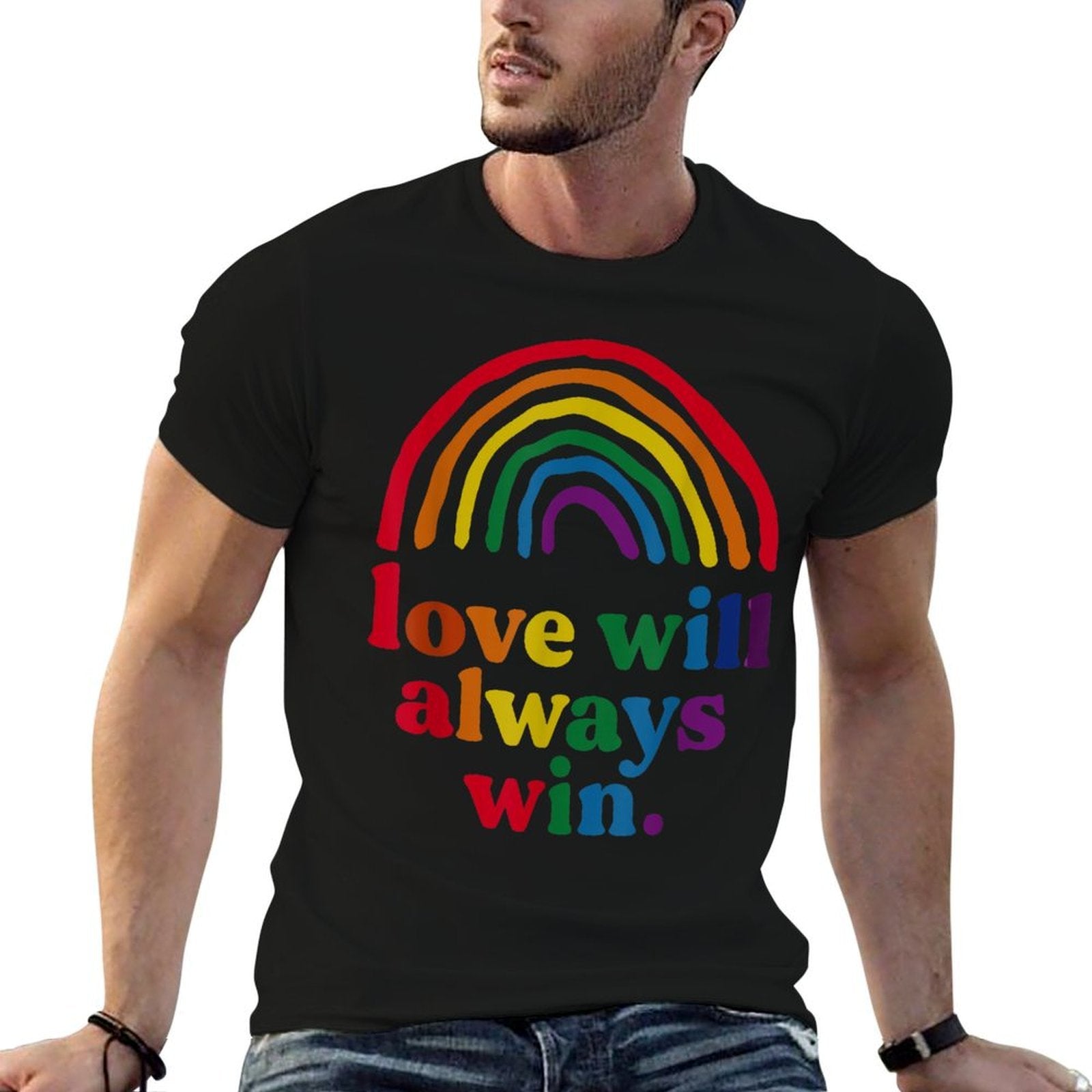 Love Will Always Win Pride Rainbow Kid Child LGBT Quote Fun  Versatile T-Shirt
