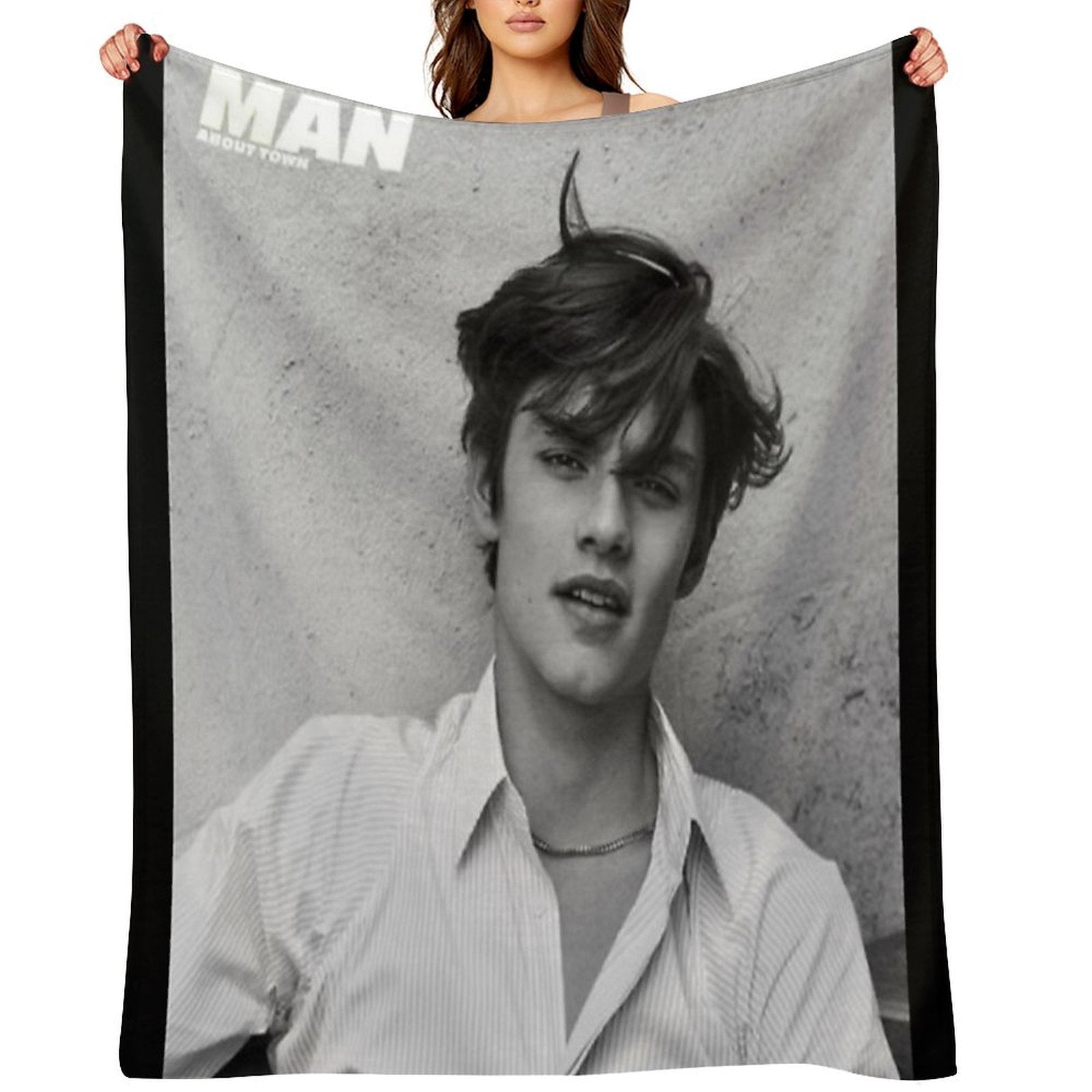 Louis Partridge Modeling Pictures Anti-pilling Throw Blanket