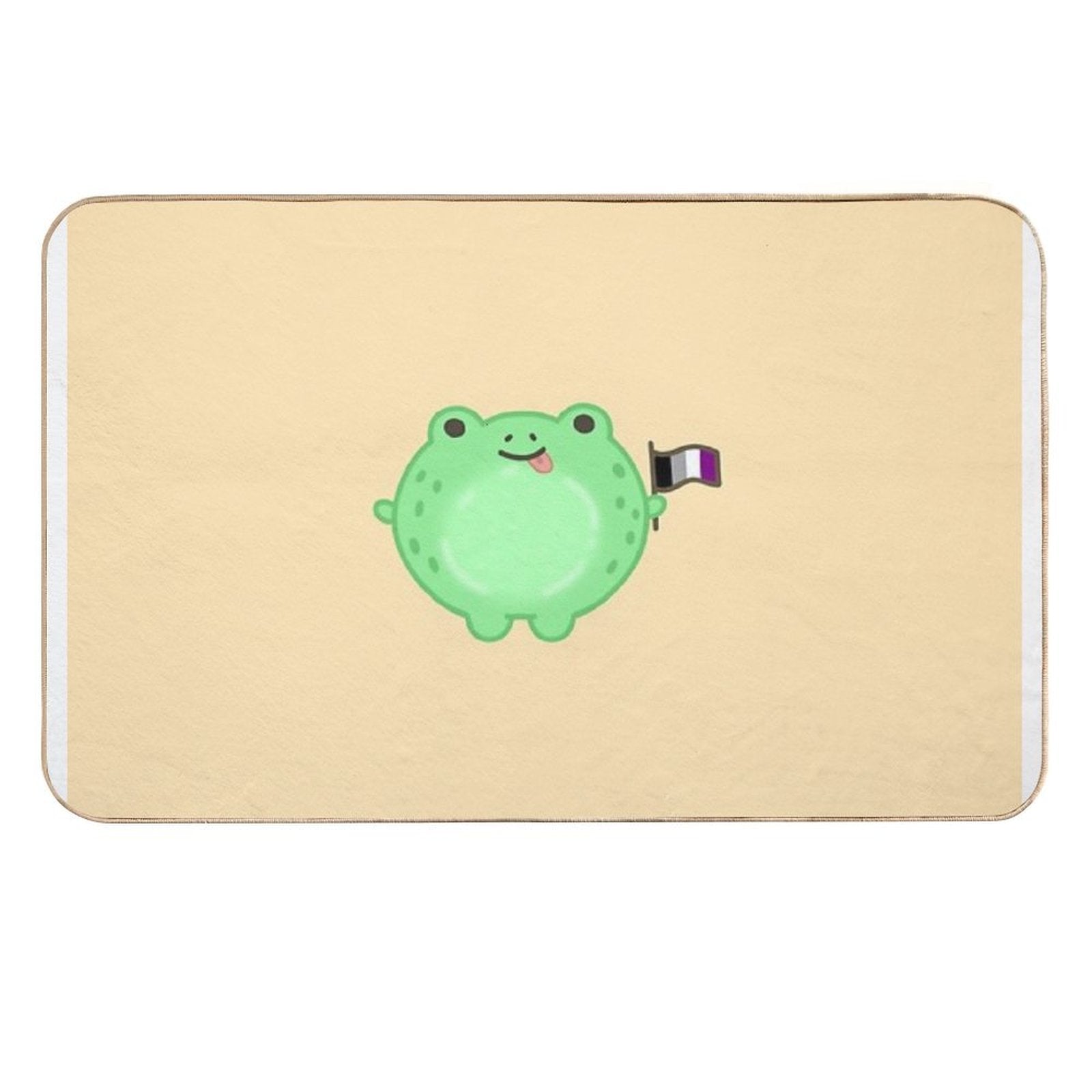 Asexual Pride Frog  Toxin-Free Bath Mat
