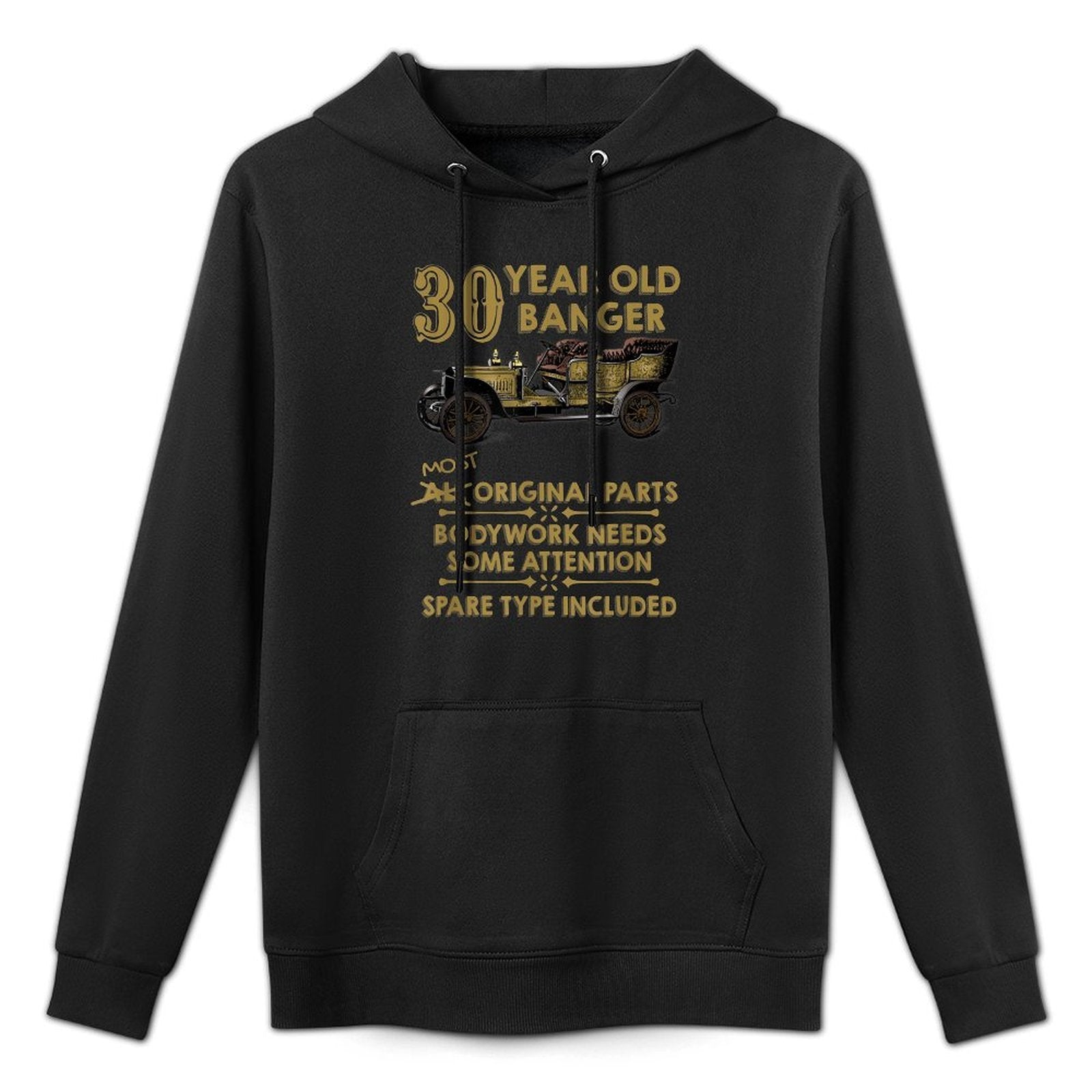 30th Birthday, 20 Year Old Banger Vintage Car Adjustable Hood Hoodie