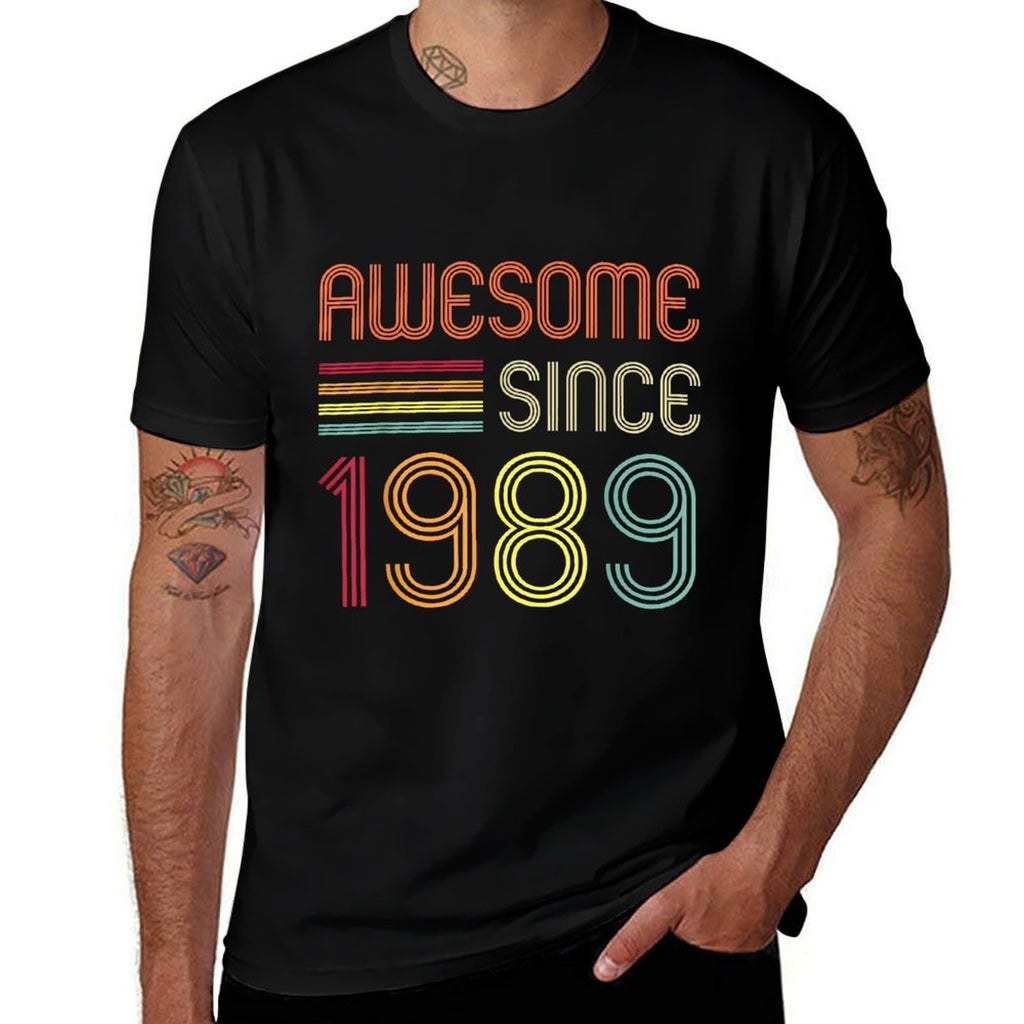 Awesome Since 1989 35th Birthday Retro  Breathable T-Shirt