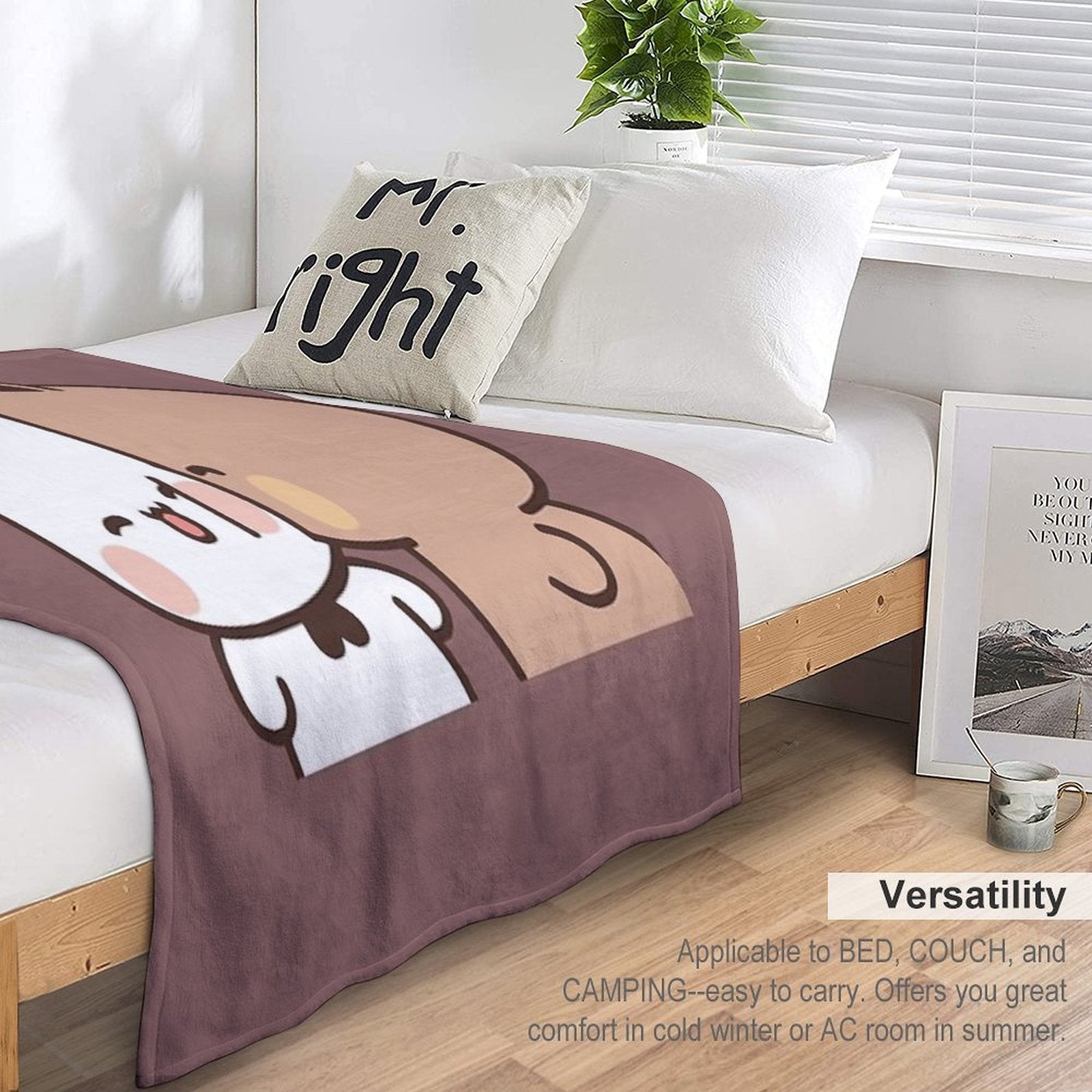 Love Kiss from DuDu Bear to BuBu Panda❤️ Quick-dry Throw Blanket