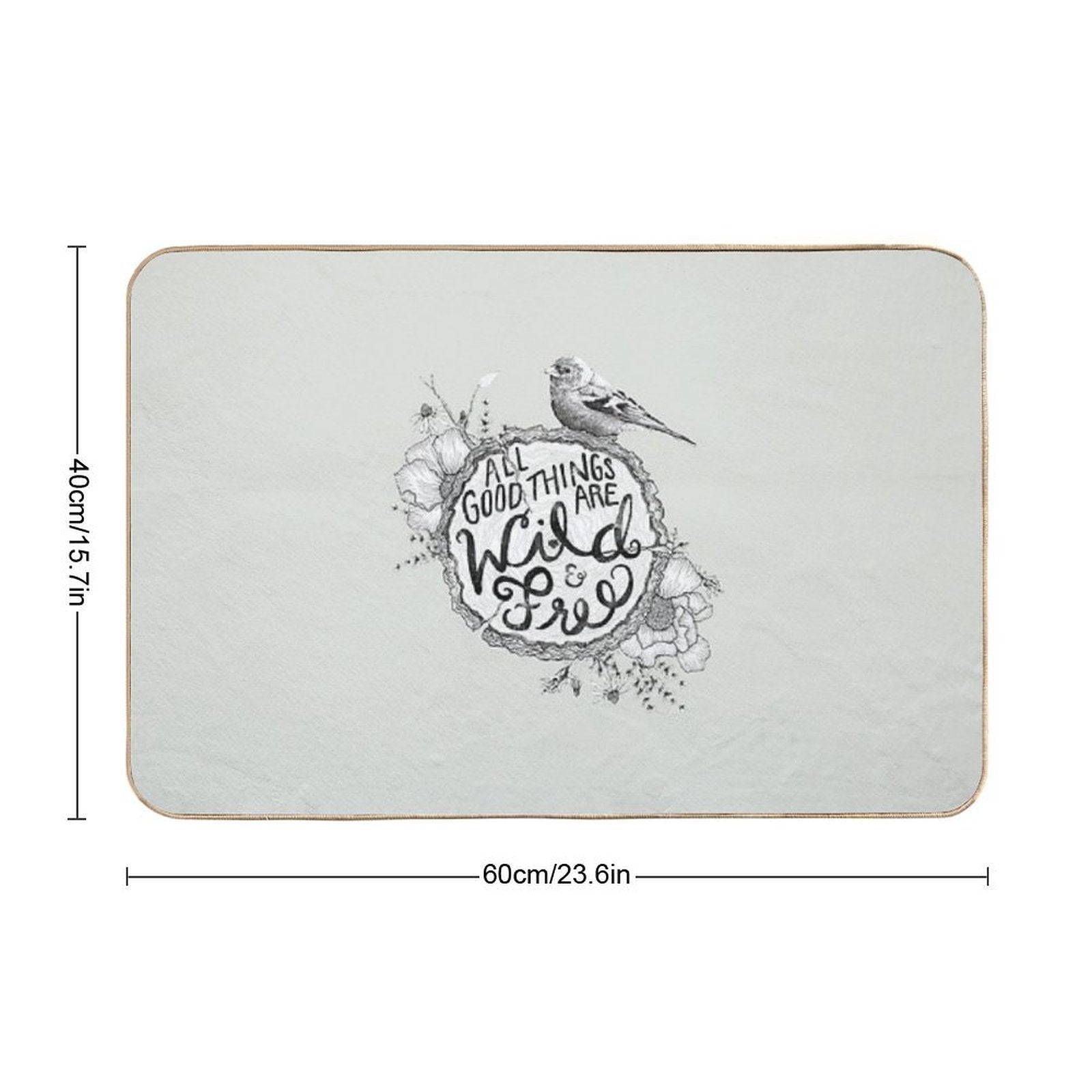 Thoreau Your Life Away  Slip-Resistant Bath Mat