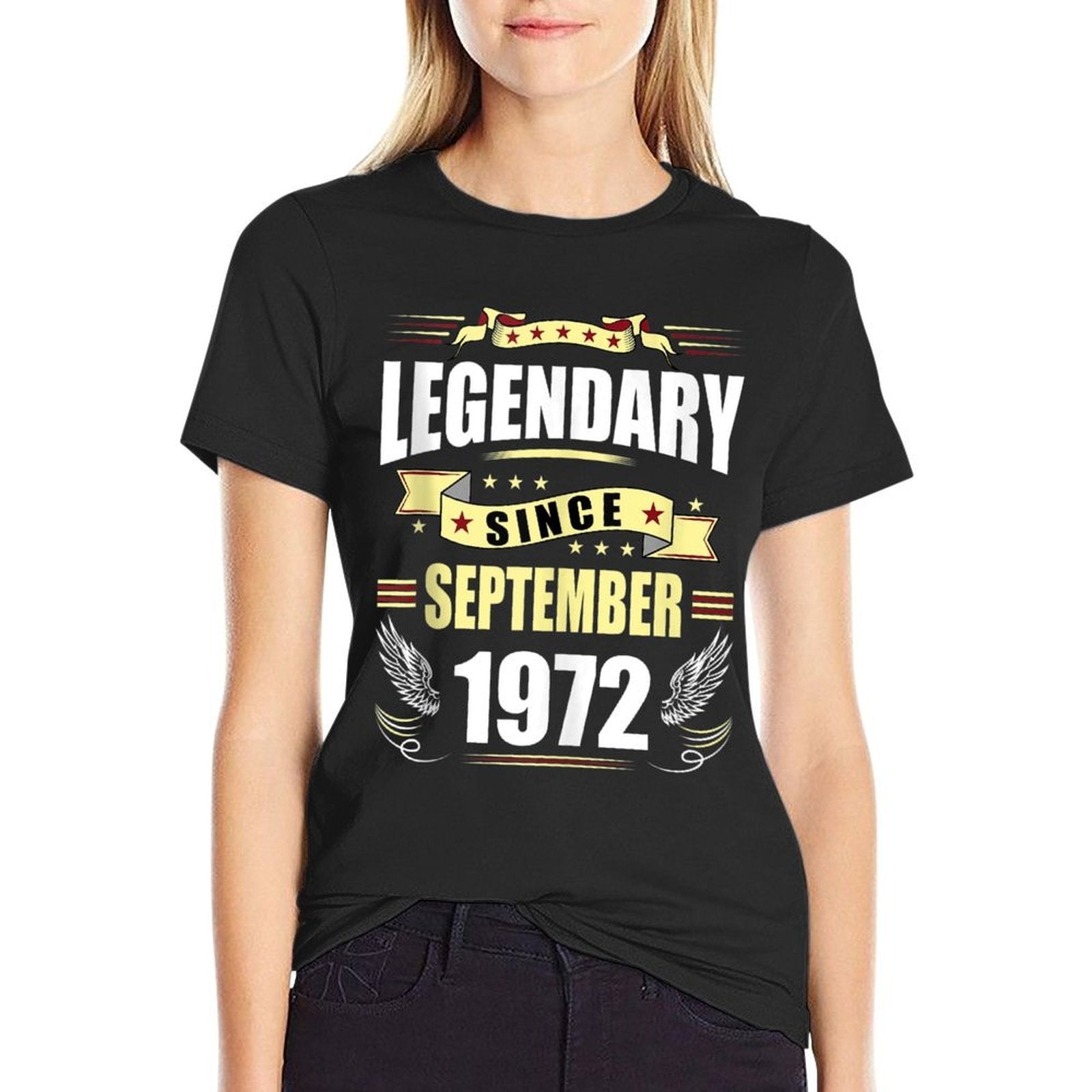 Legendary Since September 1972 Vintage 1972 50th Birthday Comfortable T-Shirt