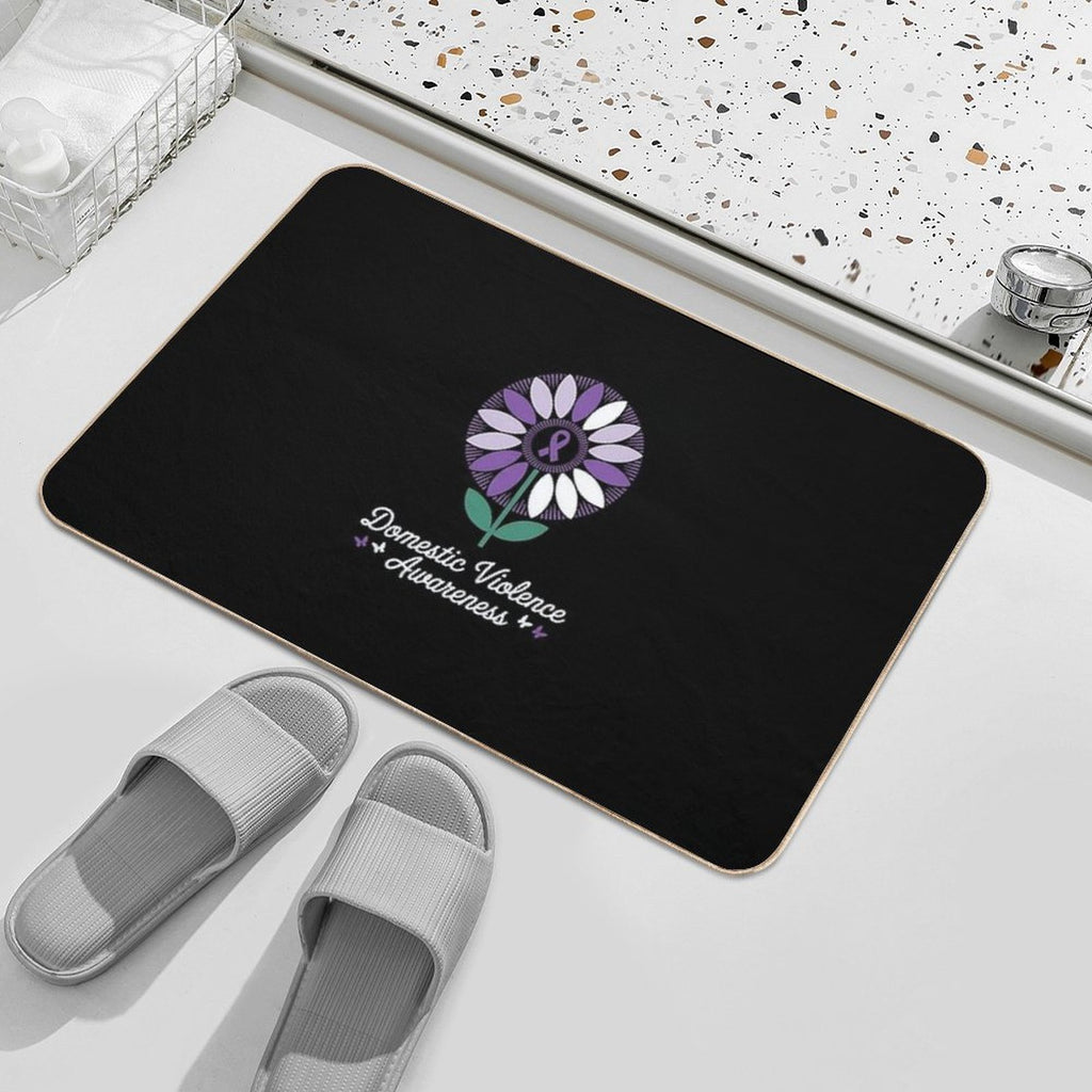 1 Sunflower Domestic Violence Awareness Month  High-Traffic Bath Mat