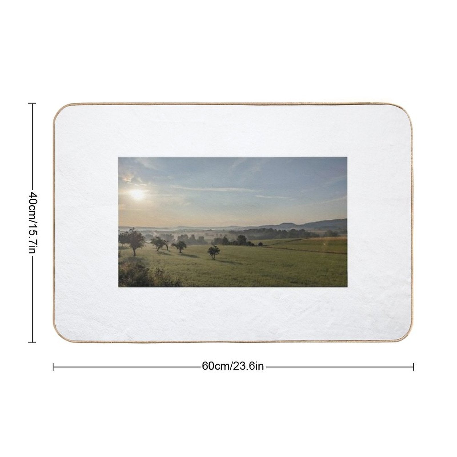 Summer Morning on The Albtrauf  Odorless Bath Mat