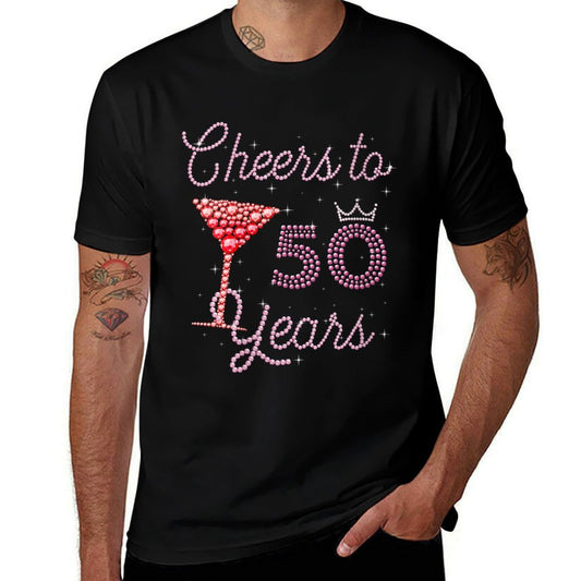 Womens Cheers To 50 Years 50th Birthday 50 Years Old Bday  Breathable T-Shirt