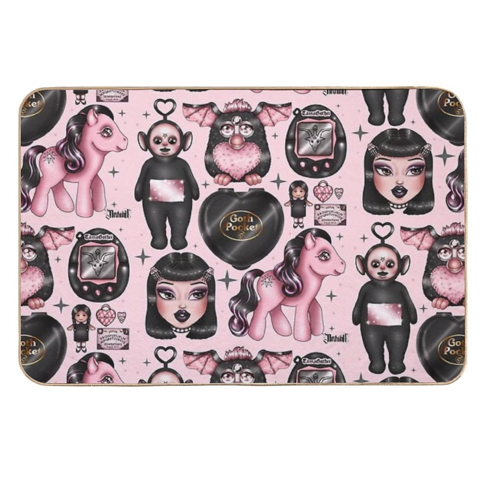 Vintage Goth Toys Durable Bath Mat