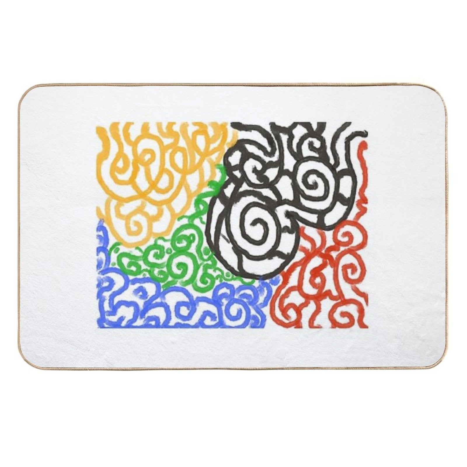 Imagine Lines And Fun  Easy Maintenance Bath Mat