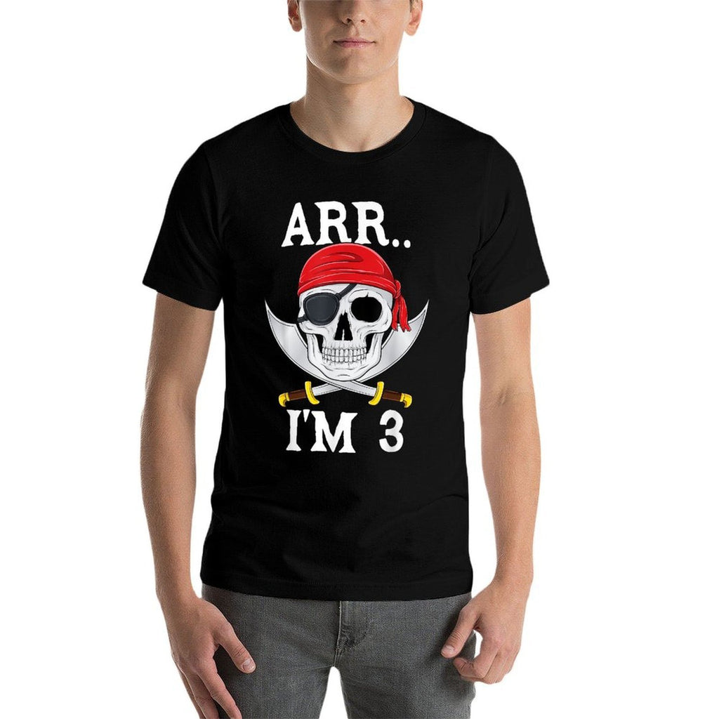 Arr Im 3 Awesome Pirate 3rd Birthday Boys Kids 3 Year Old  Relaxed-fit T-Shirt