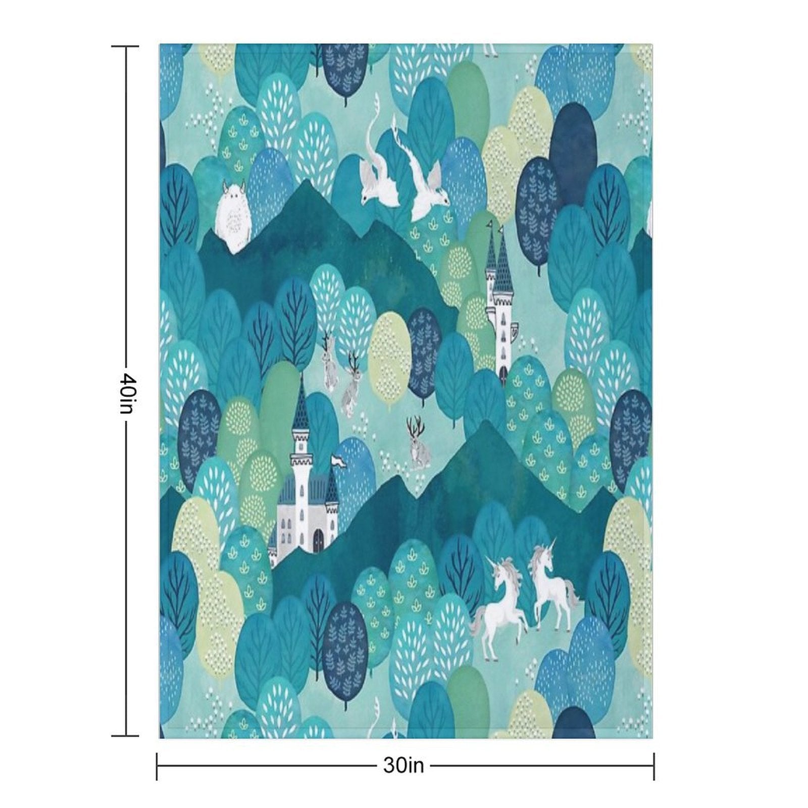 Enchanted Forest Green Wrinkle-free Throw Blanket