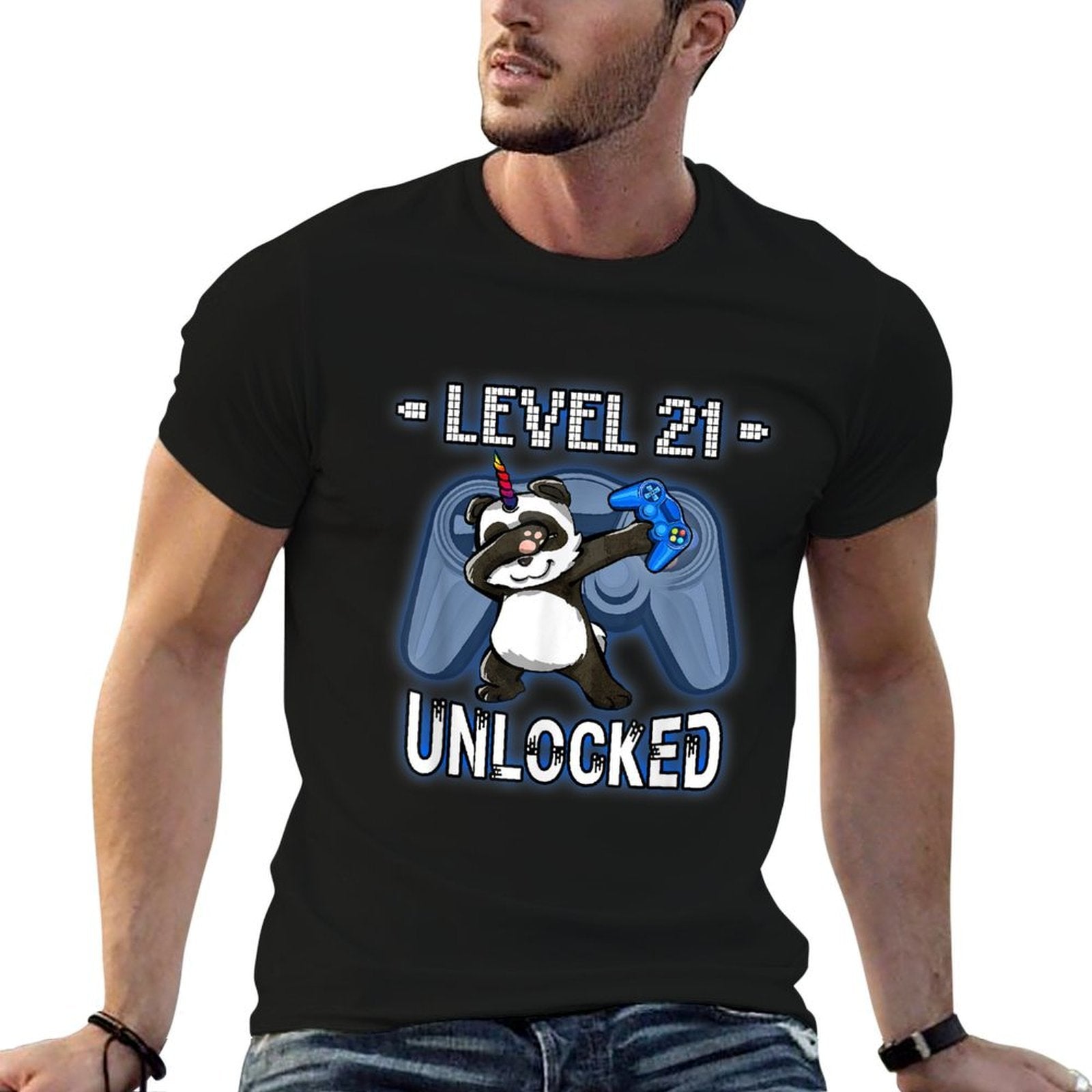 Level 21 Unlocked - Dabbing Pandicorn Gamer 21st Birthday  Breathable T-Shirt