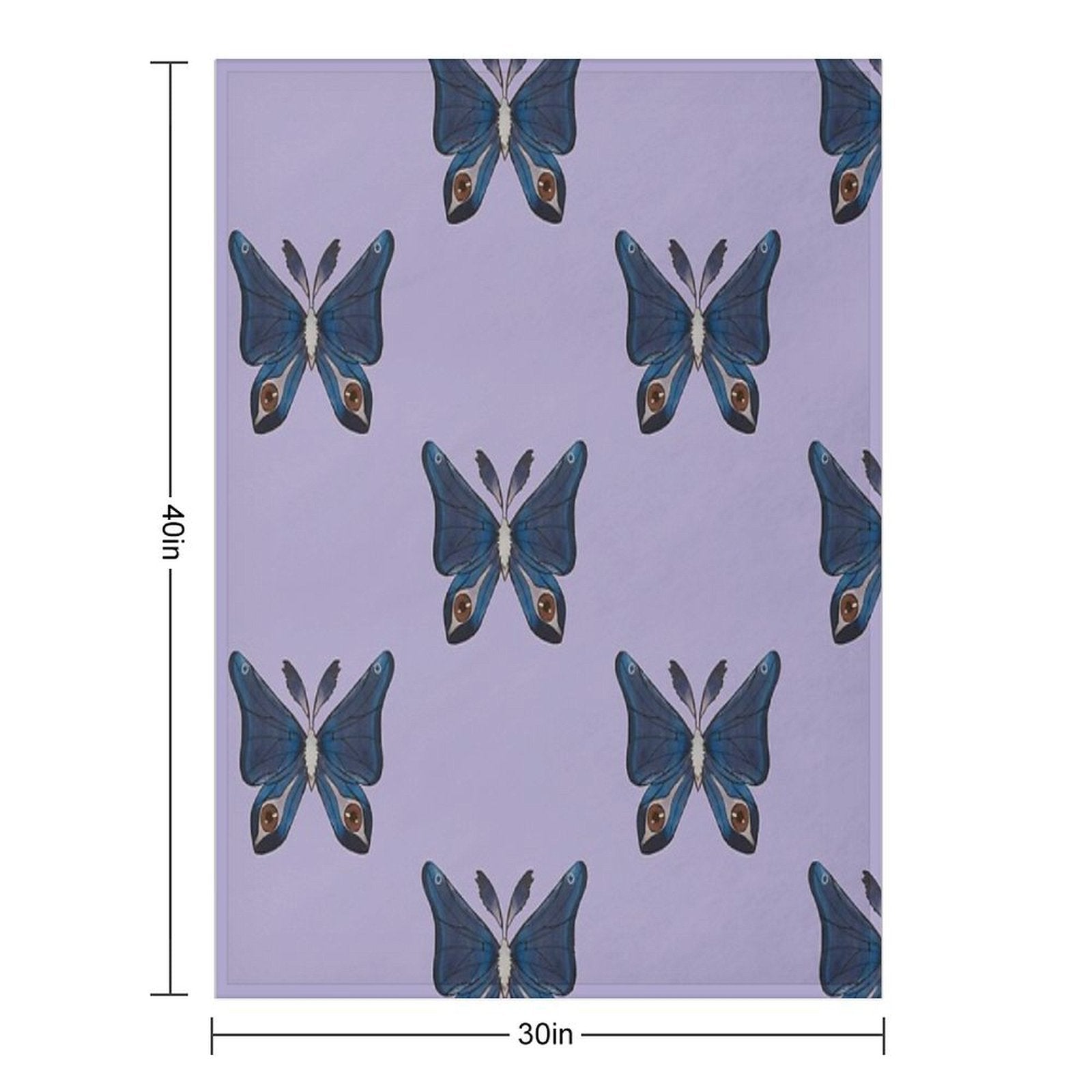 Purple Moth Shrink-resistant Throw Blanket